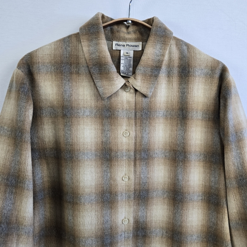 Vintage Wool Plaid Shacket - Picture 2 of 11